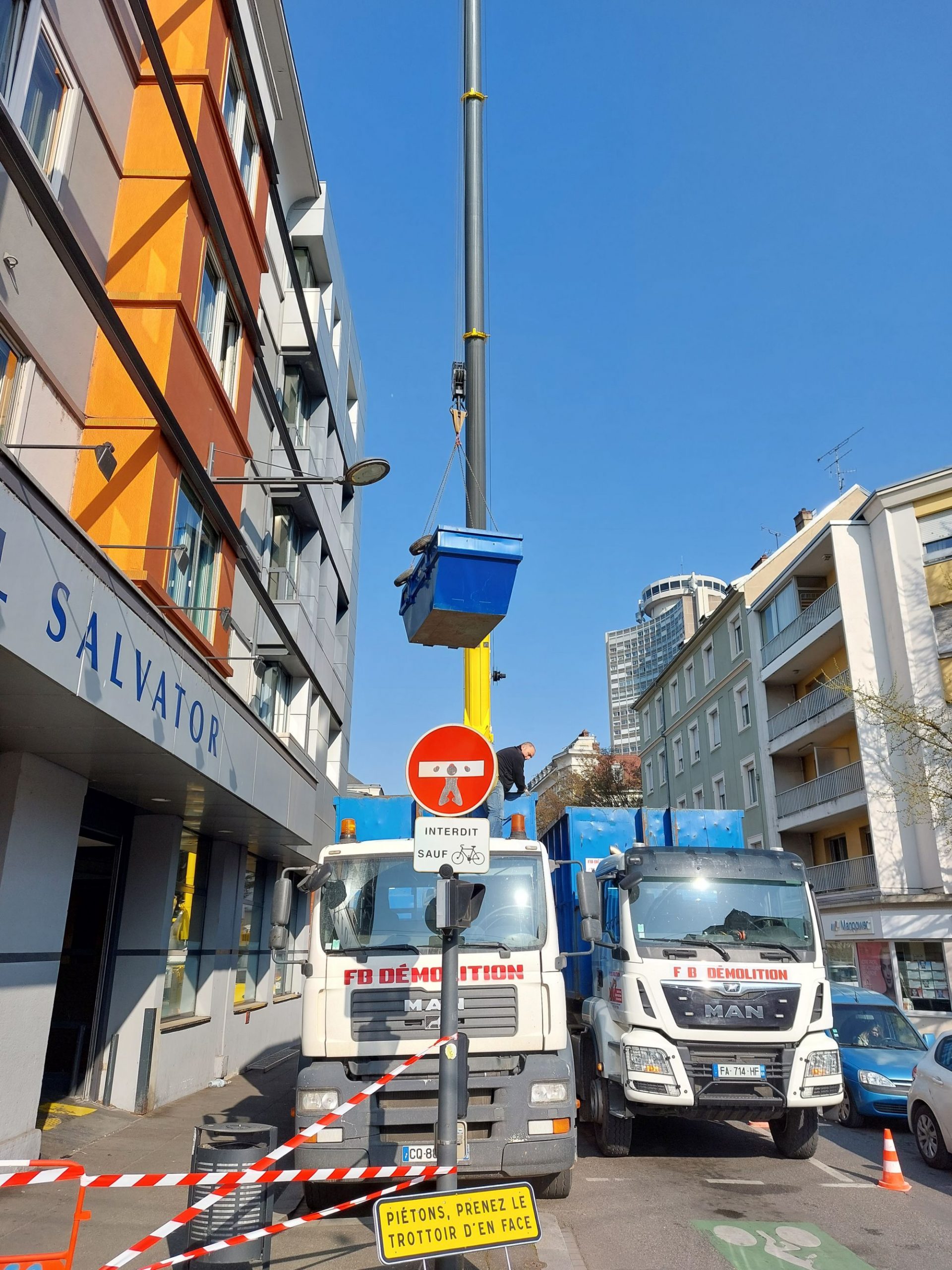 Travaux de dépose intérieure à l&#8217;Hôtel Salvator de Mulhouse réalisés par FB Démolition Wittelsheim